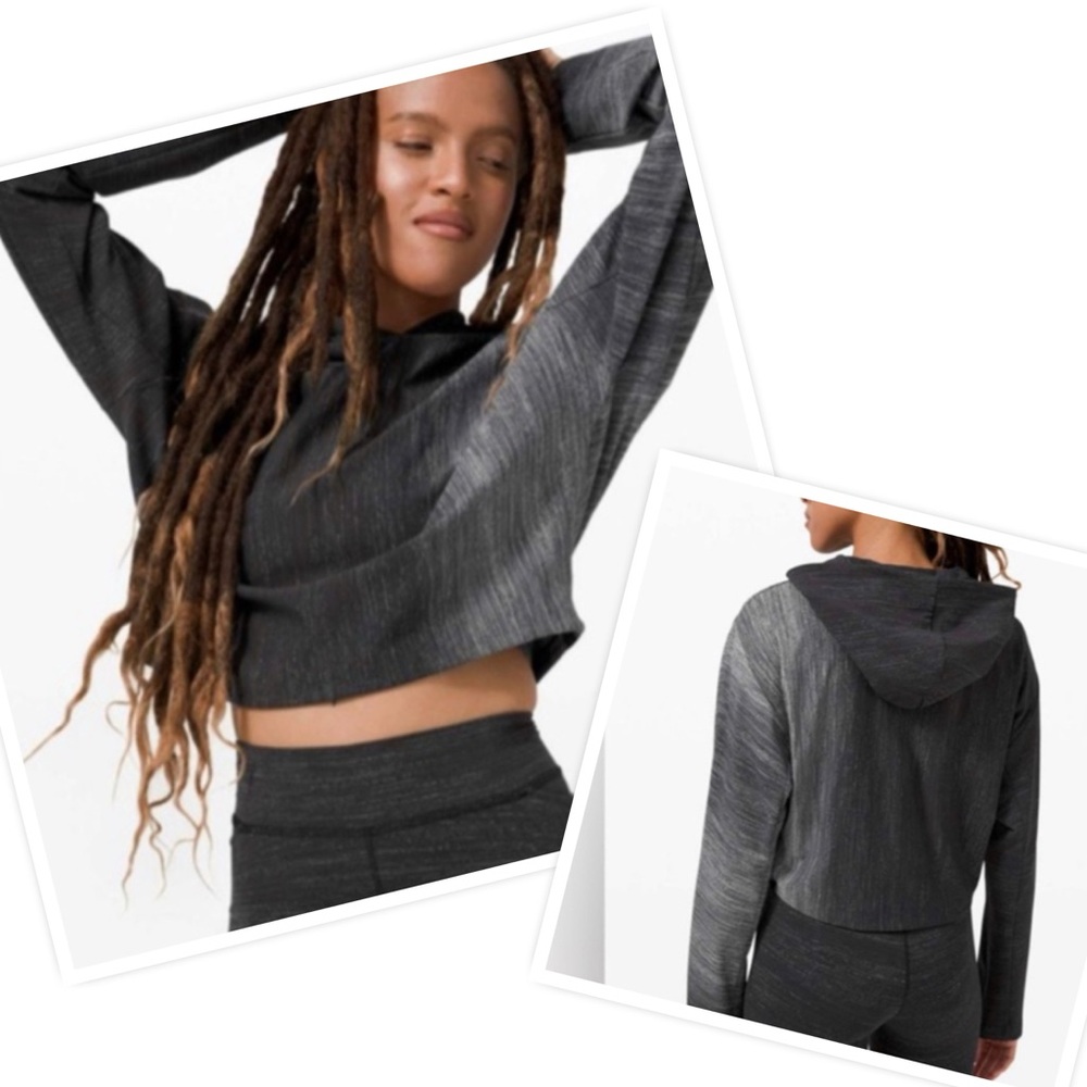 Lululemon Varsa Hoodie Cropped in Black Obsidian